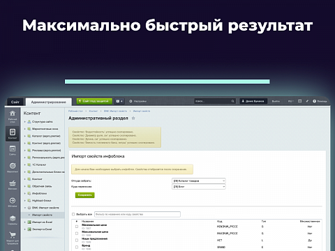 BNK Импорт свойств — скриншот